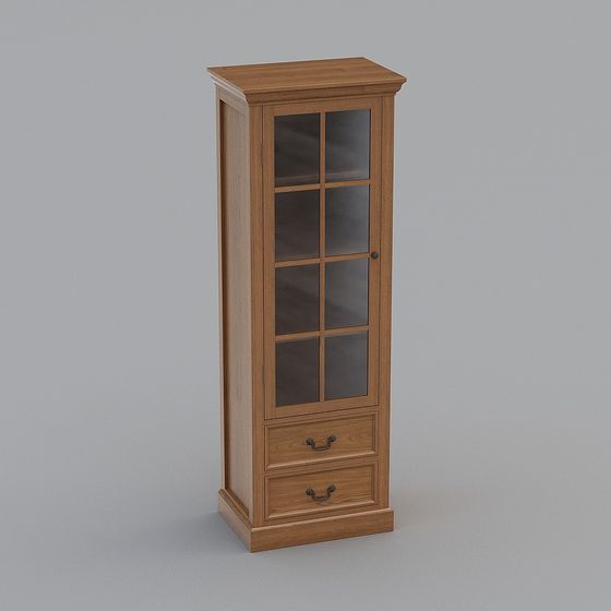 Vintage Display Cabinet 3D model