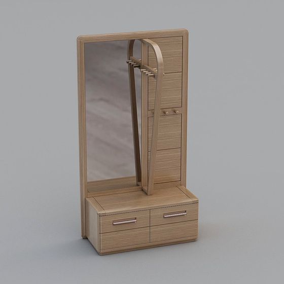 Minimalist Coat Rack 3D model for Modern Interiors