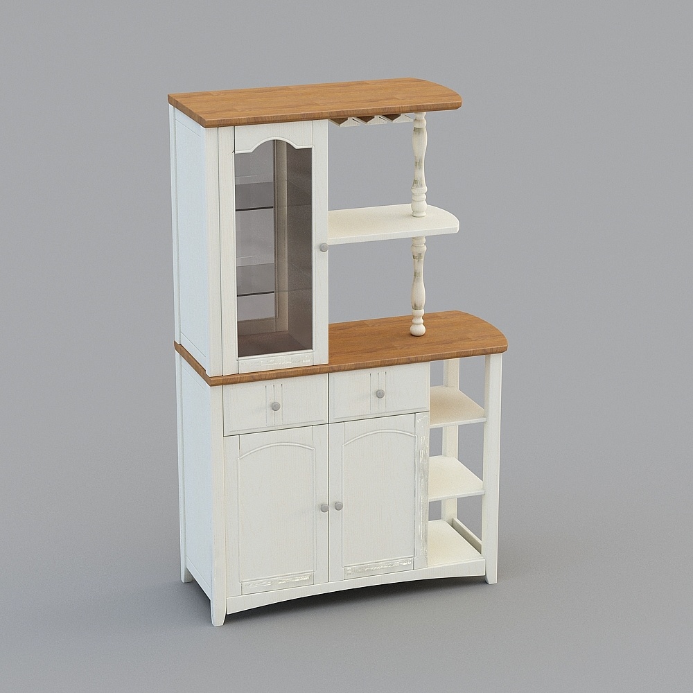 Charming Country Storage Cabinet 3D model