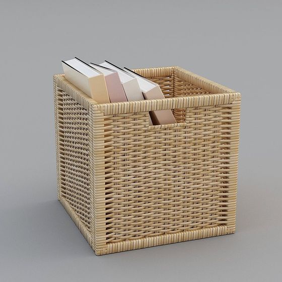 Stylish Woven Basket 3D model for Creative Spaces