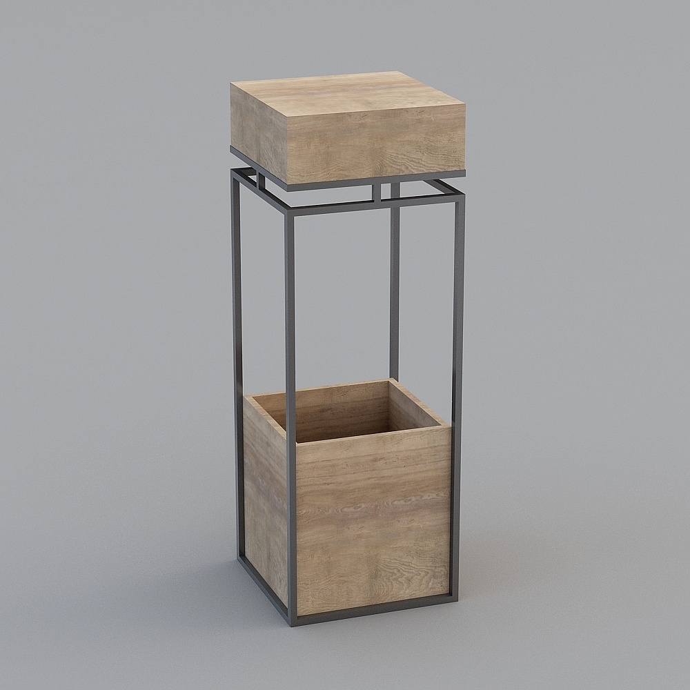 Minimalist Metal Plant Stand 3D model