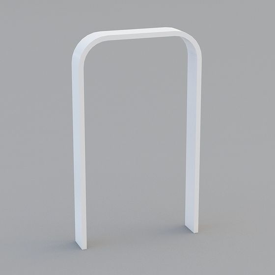Sleek Arched Door Frame 3D model for Modern Design
