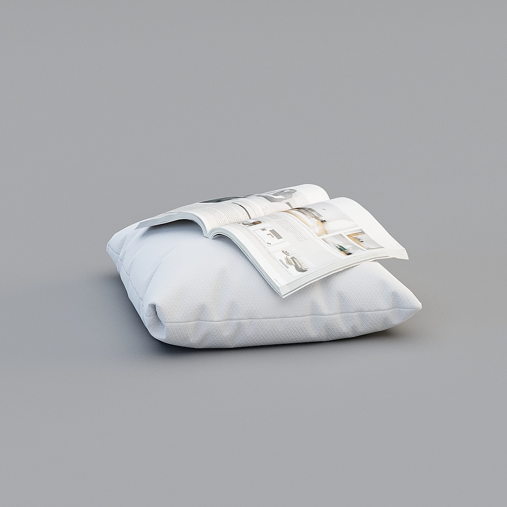 White Cushion with Book