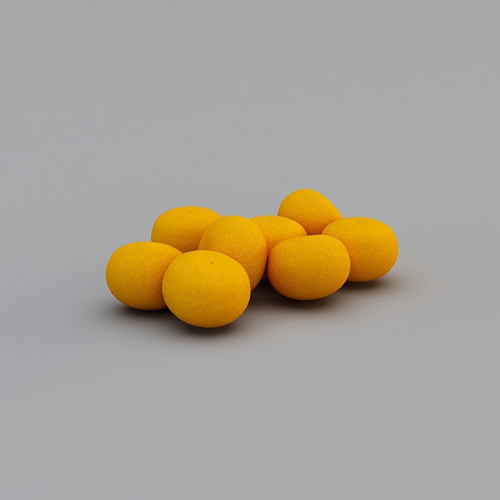 Realistic Yellow Pebbles 3D model