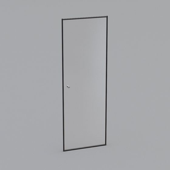 Sleek Glass Door 3D model for Modern Designs