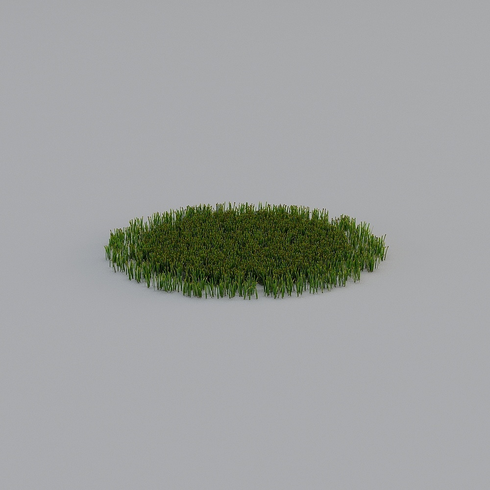 Lush Grassland Low-Poly 3D Model