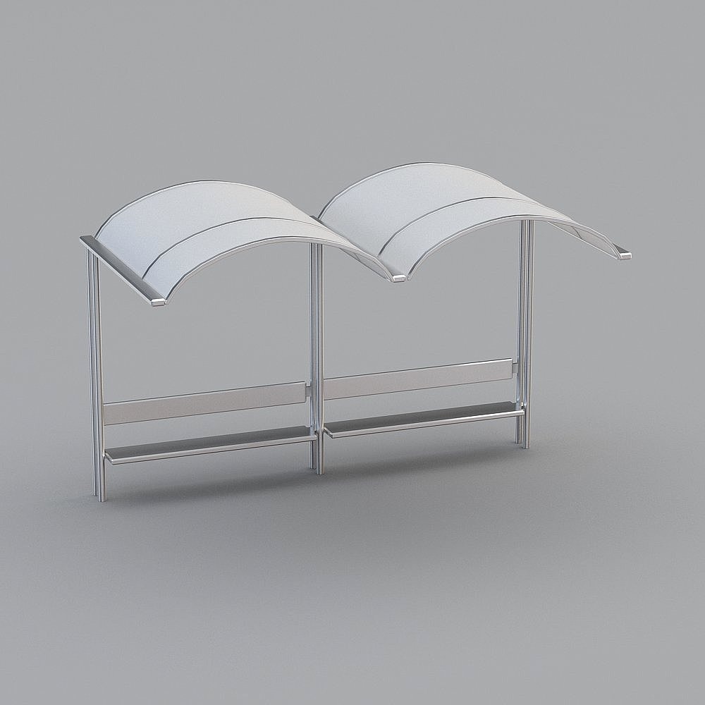 Urban Bus Shelter 3D model - Low Poly Design