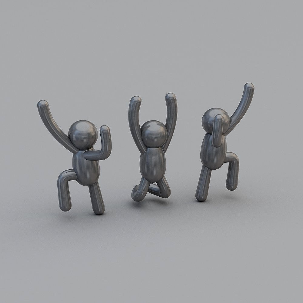 Vibrant Celebration Figures 3D model