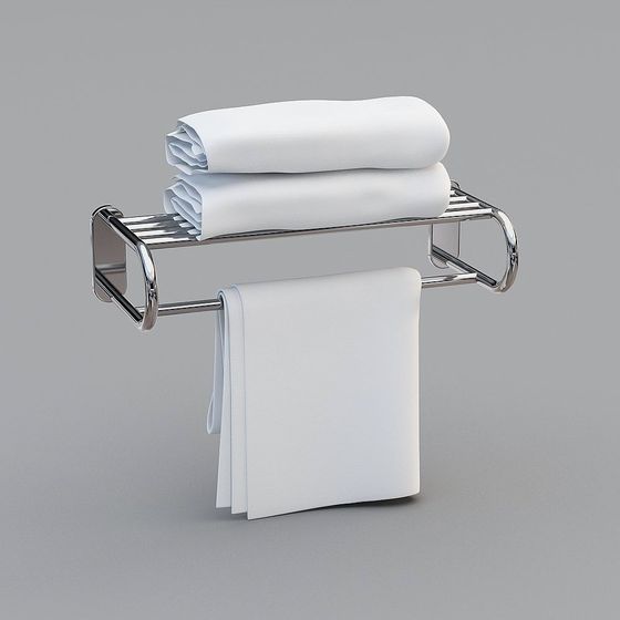 Minimalist Towel Rack 3D model