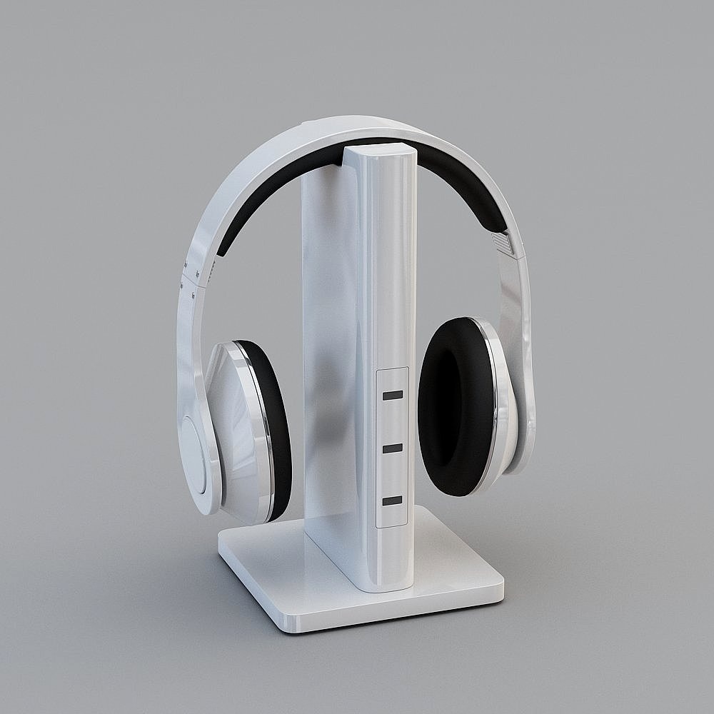 Futuristic Headphone Stand 3D model