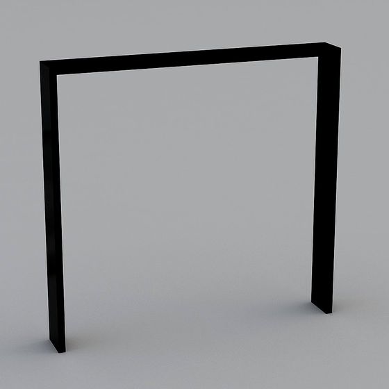 Sleek Black Metal Frame 3D model