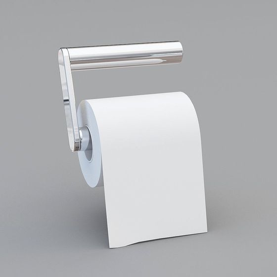 Stylish Bathroom Tissue Holder 3D model
