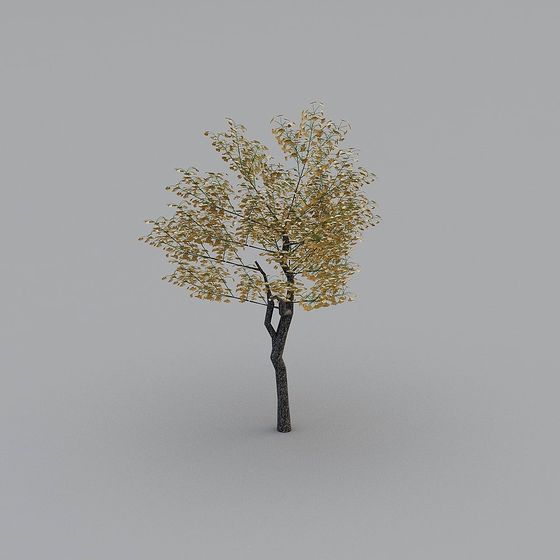 Low Poly Tree 3D Model for Natural Design