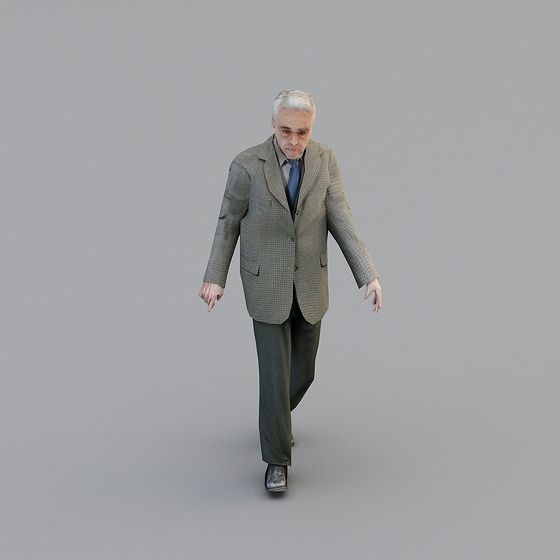 Elegant Old Gentleman 3D model