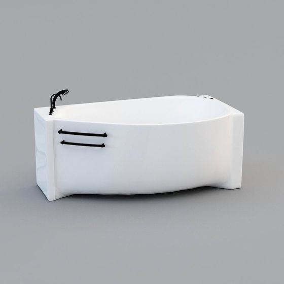 Elegant Minimalist Bathtub 3D model