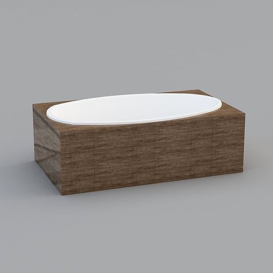 Elegant Low-Poly Bathtub 3D model