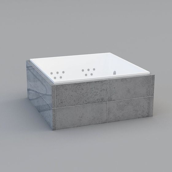 Stylish 3D Bathtub Model for Contemporary Spaces