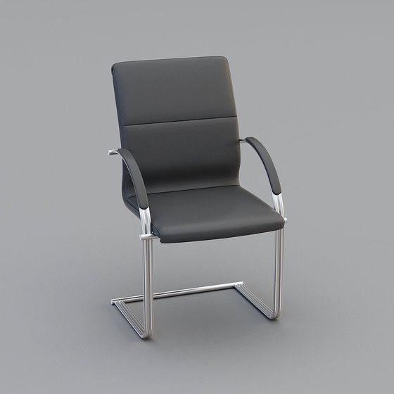 現代辦公空間黑色皮革辦公椅