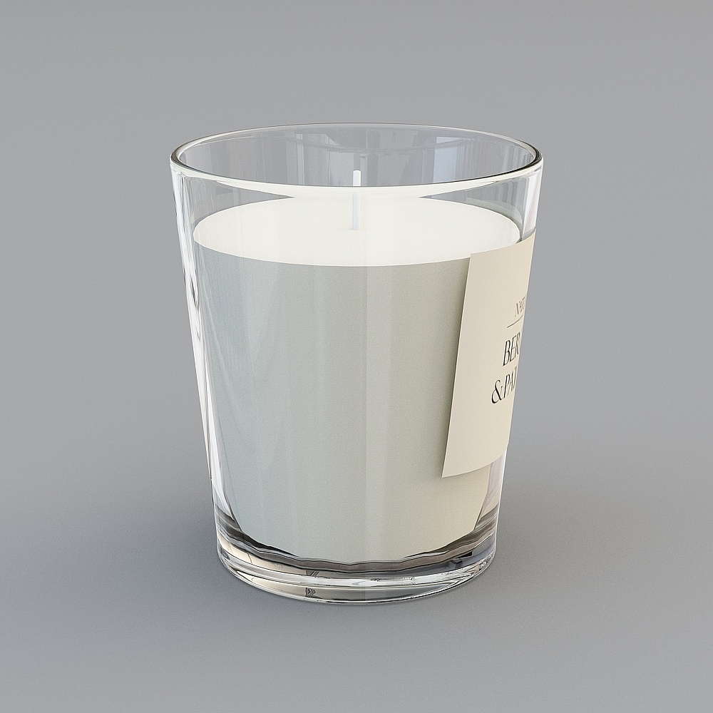Minimalist Glass Aromatherapy Candle 3D model