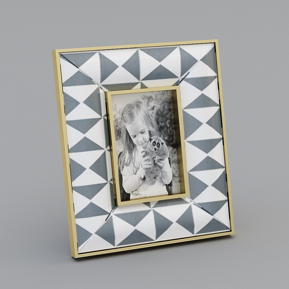 Geometric Art Frame 3D model for Modern Decor
