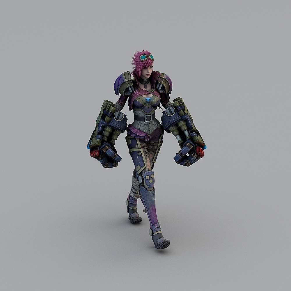 Cyberpunk Mechanical Warrior 3D model