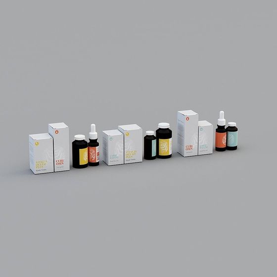 Low-Poly High-Detail Medicine Packaging 3D Model