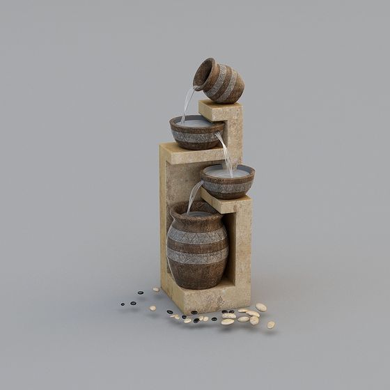 Water Staircase 3D model for Tranquil Spaces