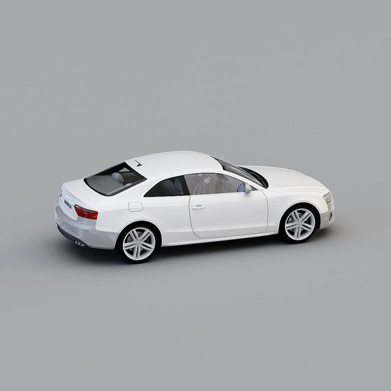 Audi A5 Coupe 3D Model with Low Polygon Design