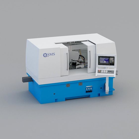 Modern CNC Machine 3D Model in Low-Polygon Style