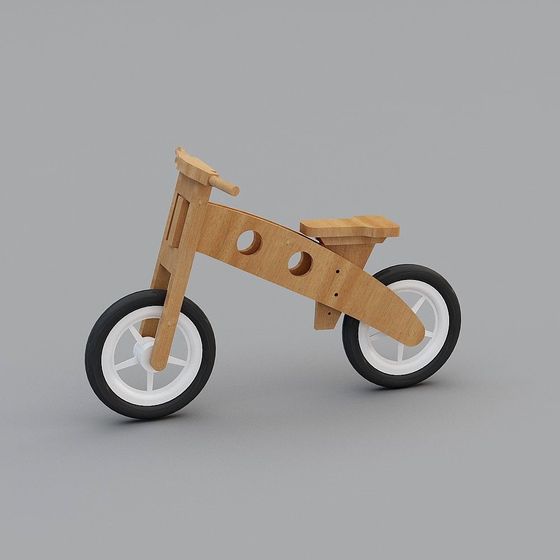 Wooden Balance Bike 3D model