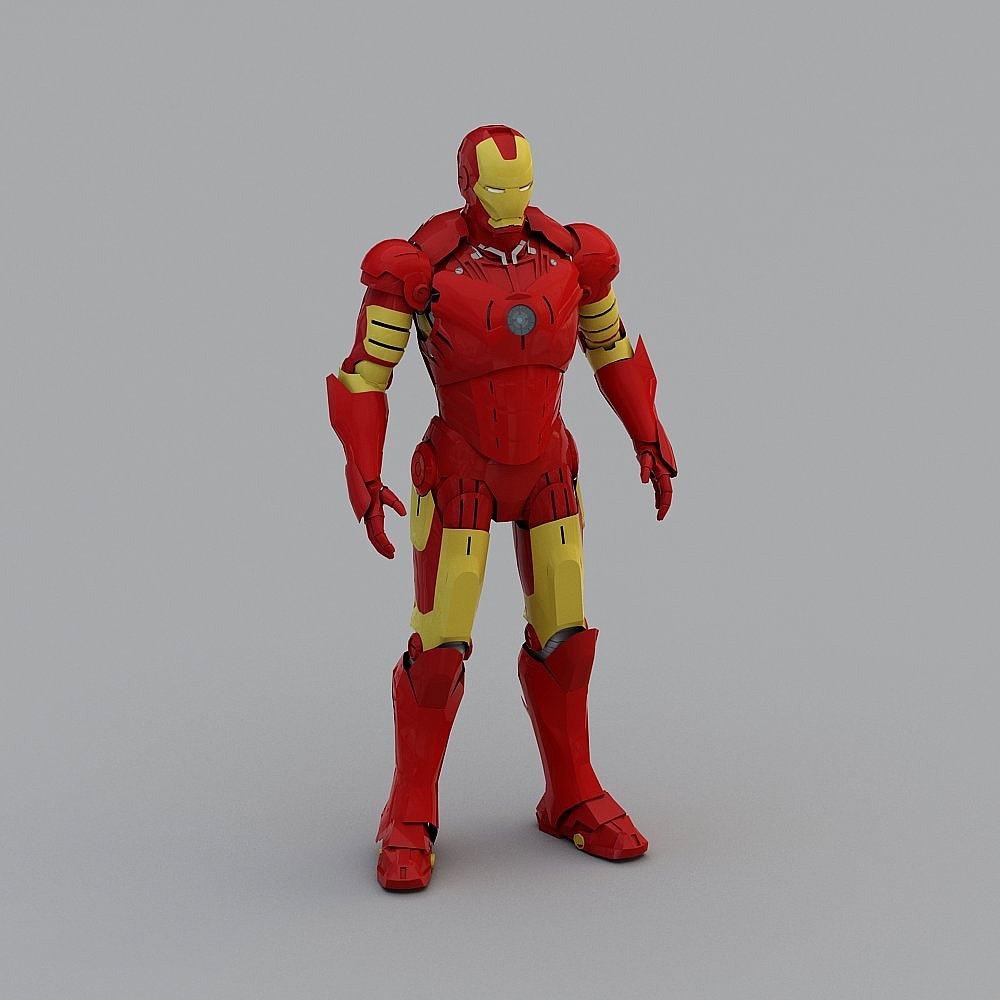 Iron Man Inspired Low-Poly 3D Model