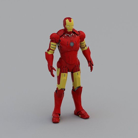 Iron Man Inspired Low-Poly 3D Model