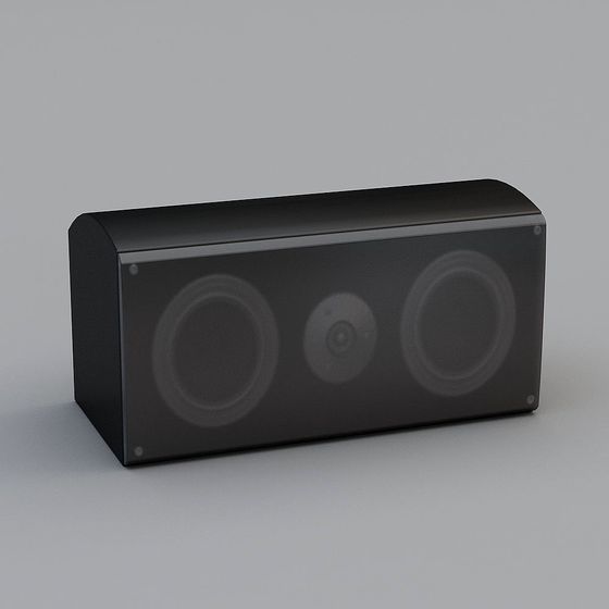 Sleek 3D Speaker Model for Modern Aesthetics