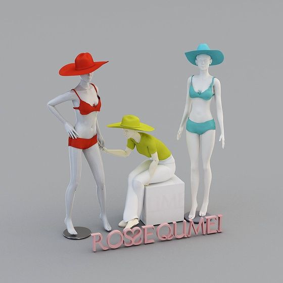 Beach Babe Collection Summer Fashion 3D model