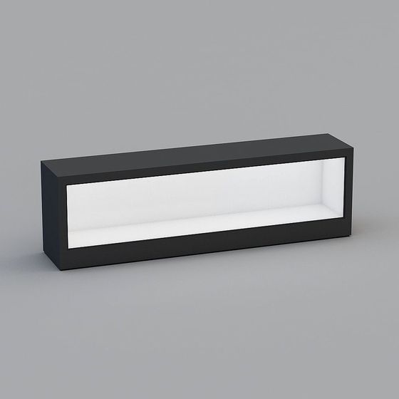 Elegant Low-Polygon Display Cabinet 3D model