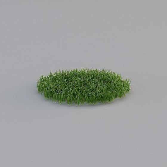 Lush Grass Clump Low-Poly 3D model