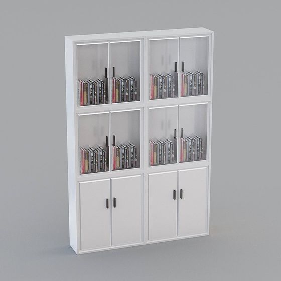 Stylish Minimalist Bookshelf 3D model