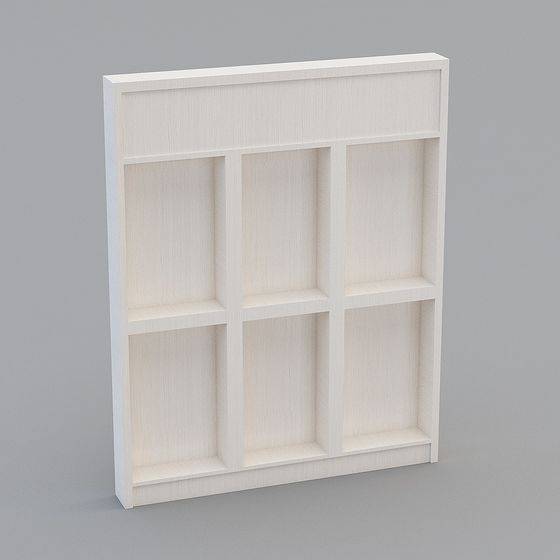 Stylish Low-Poly 3D Bookshelf Model for Modern Interiors
