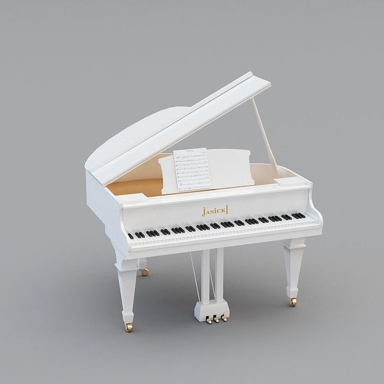 Elegant Low Poly Piano 3D model for Creative Projects
