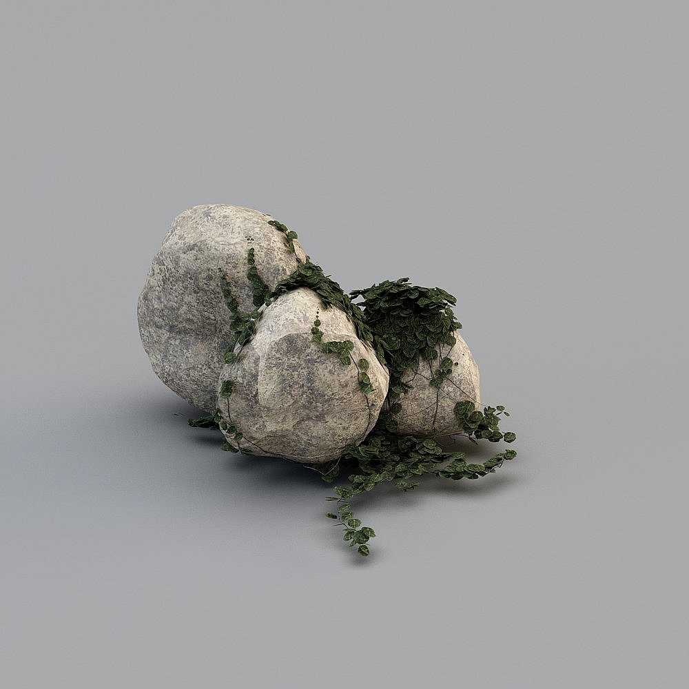 Stone Embrace 3D model - Nature Inspired Design