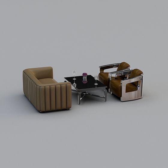 Contemporary Lounge Set 3D model