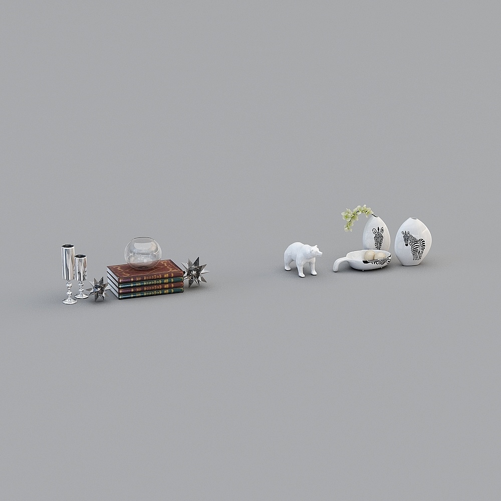 Miniature Decorative Object Set 3D model