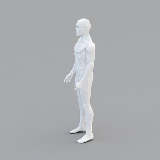 Low Polygon Human 3D Model for Artistic Creations