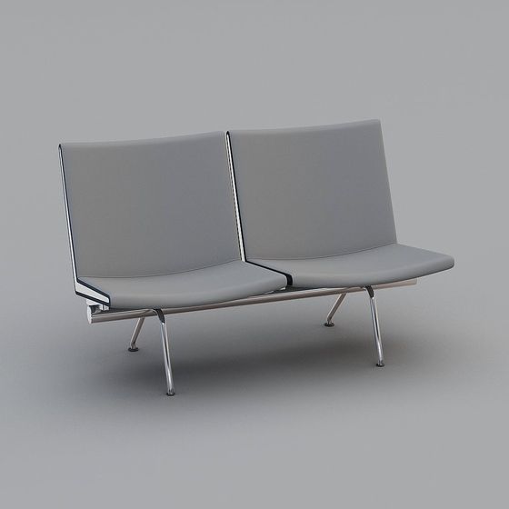 Elegant Airport Lounge Chair 3D model