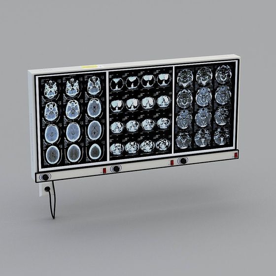Highly Detailed Brain CT Scanner 3D Model