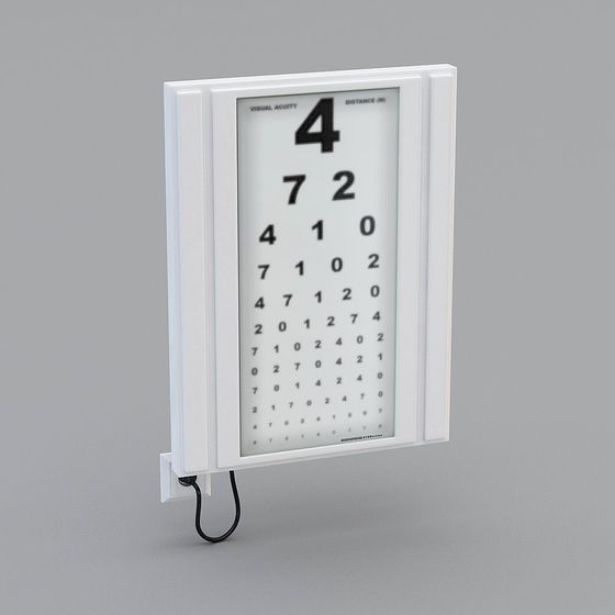 Vision Chart 3D Model for Modern Medical Settings