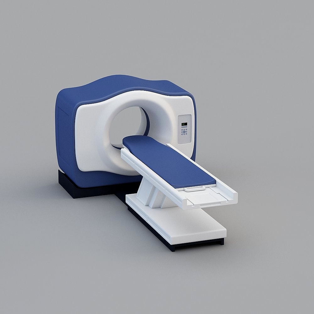 High-Detail MRI Scanner 3D Model for Medical Applications