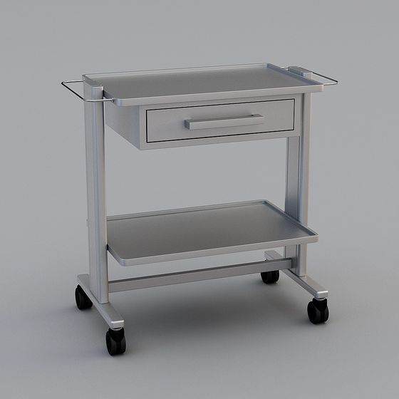 Stylish Stainless Steel Trolley 3D model for Creative Projects