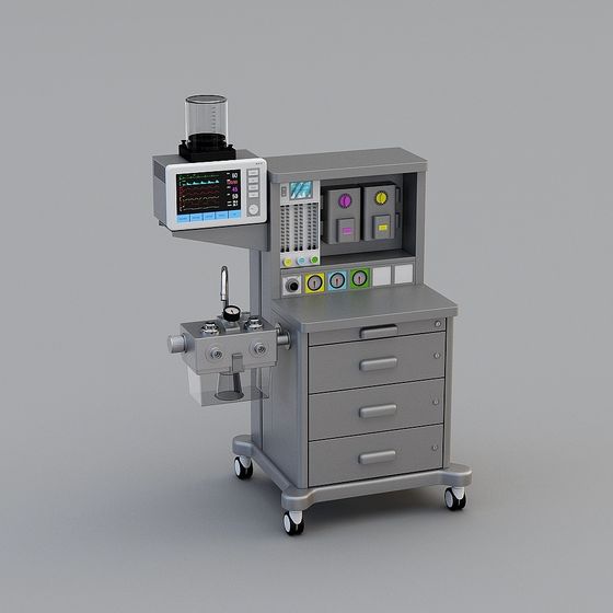 ICU Multi-Function Monitoring Station 3D model
