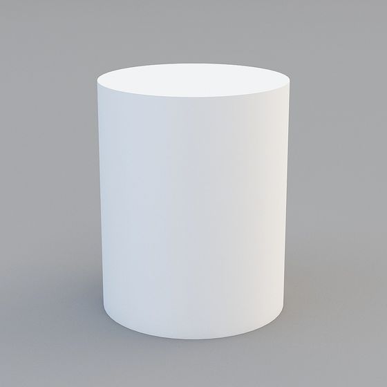 Minimalist Glass-Like Cylinder 3D model